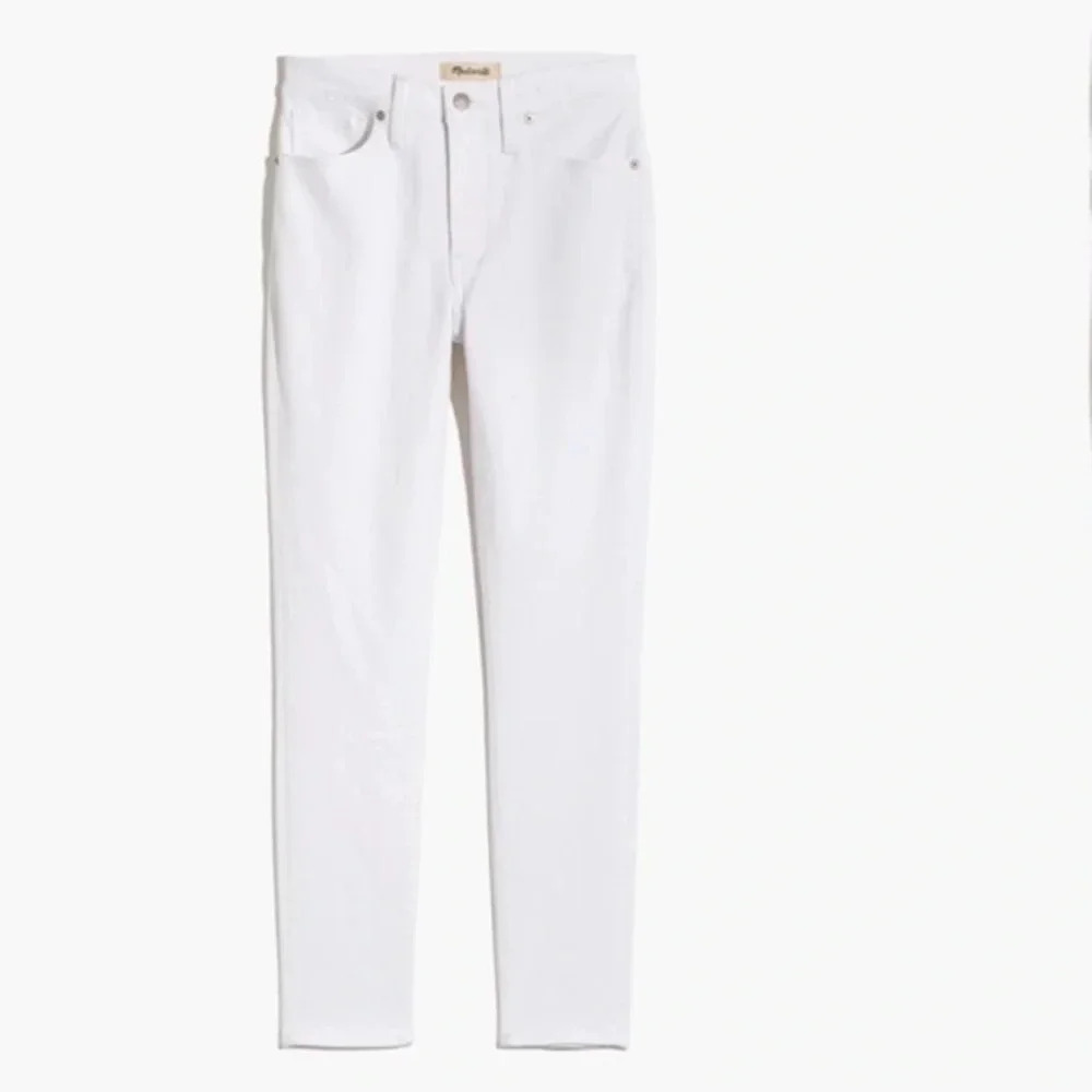 Madewell Tall 9" Mid Rise Skinny Crop Jeans Pure White MD205